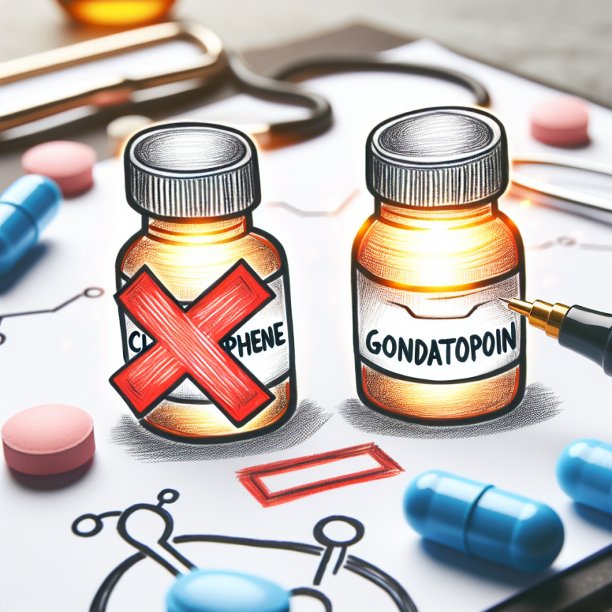 Refus de l'utilisation habituelle de la Gonadotropine. Le refus d'utiliser le climiphène habituel pendant la PCT est possible grâce à la Gonadotropine
